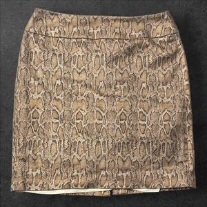 Woman Faux Rattlesnake Print Pencil Skirt Size 4- A23